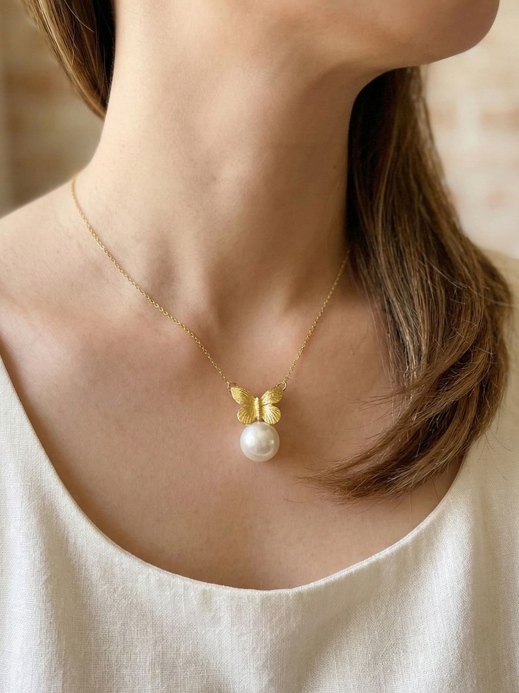 Flutter & Dewdrop Necklace | Anti-tarnish