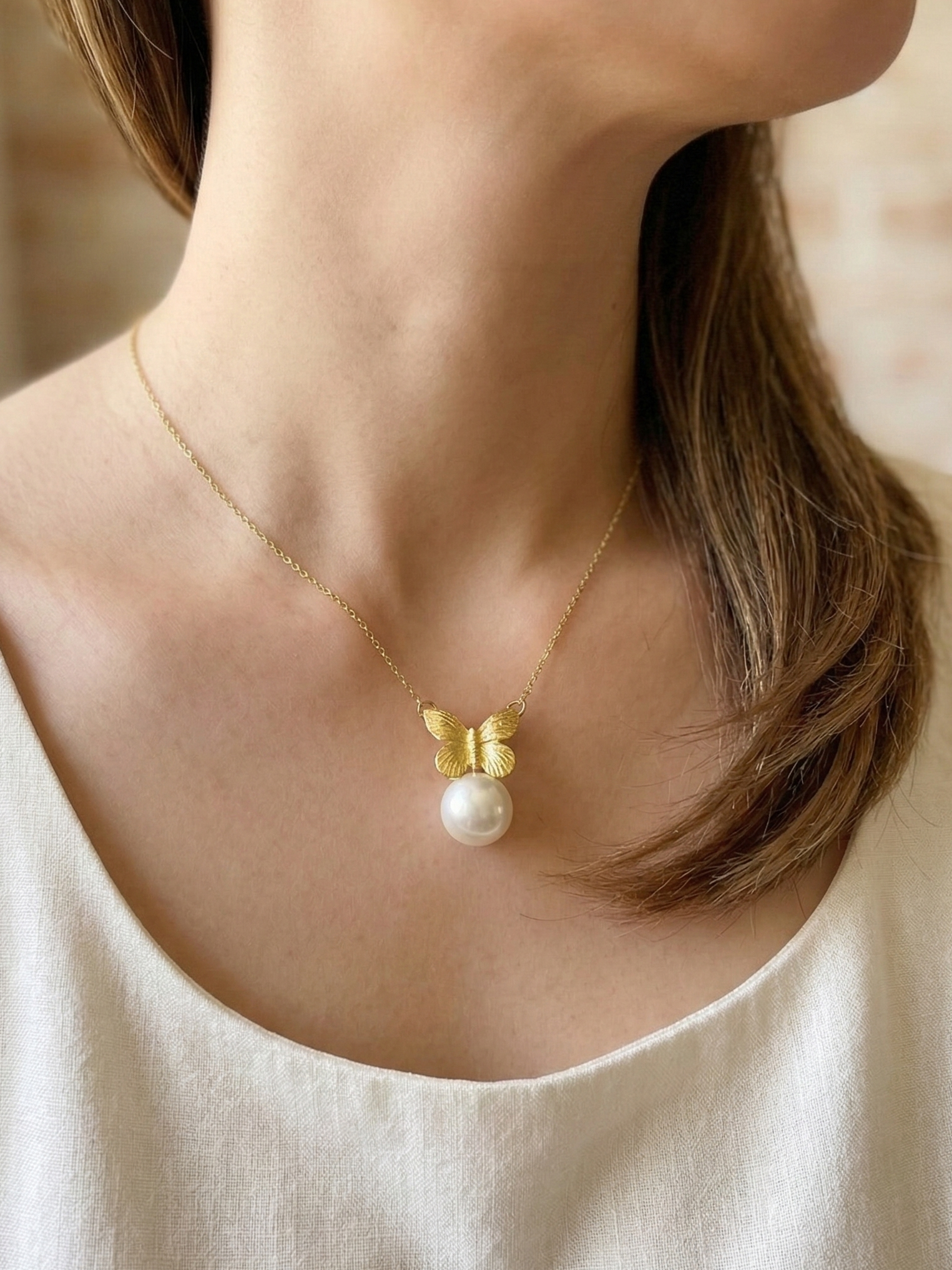 Flutter & Dewdrop Necklace | Anti-tarnish