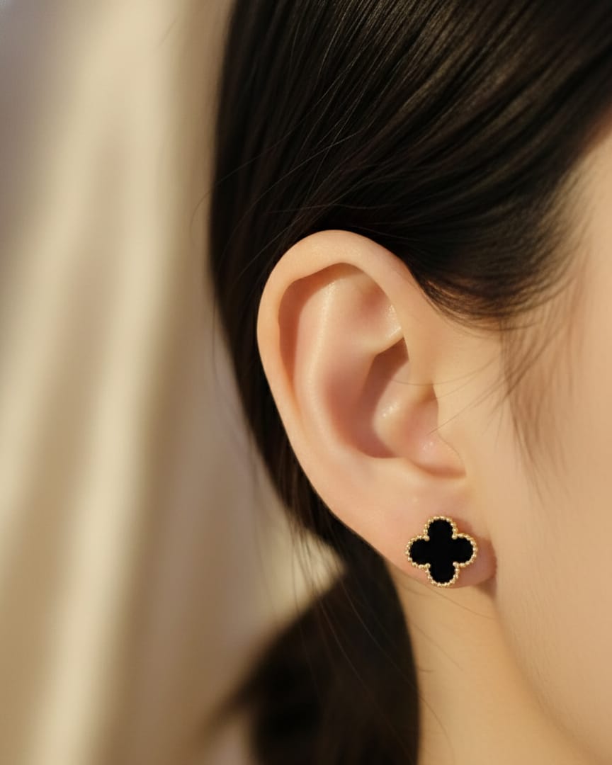 Gold Plated Minimal Studs Clover