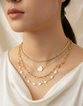 Gold Plated Layered Heart Necklace Set of 4