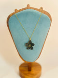 Black Petal Floral Necklace | Anti-tarnish